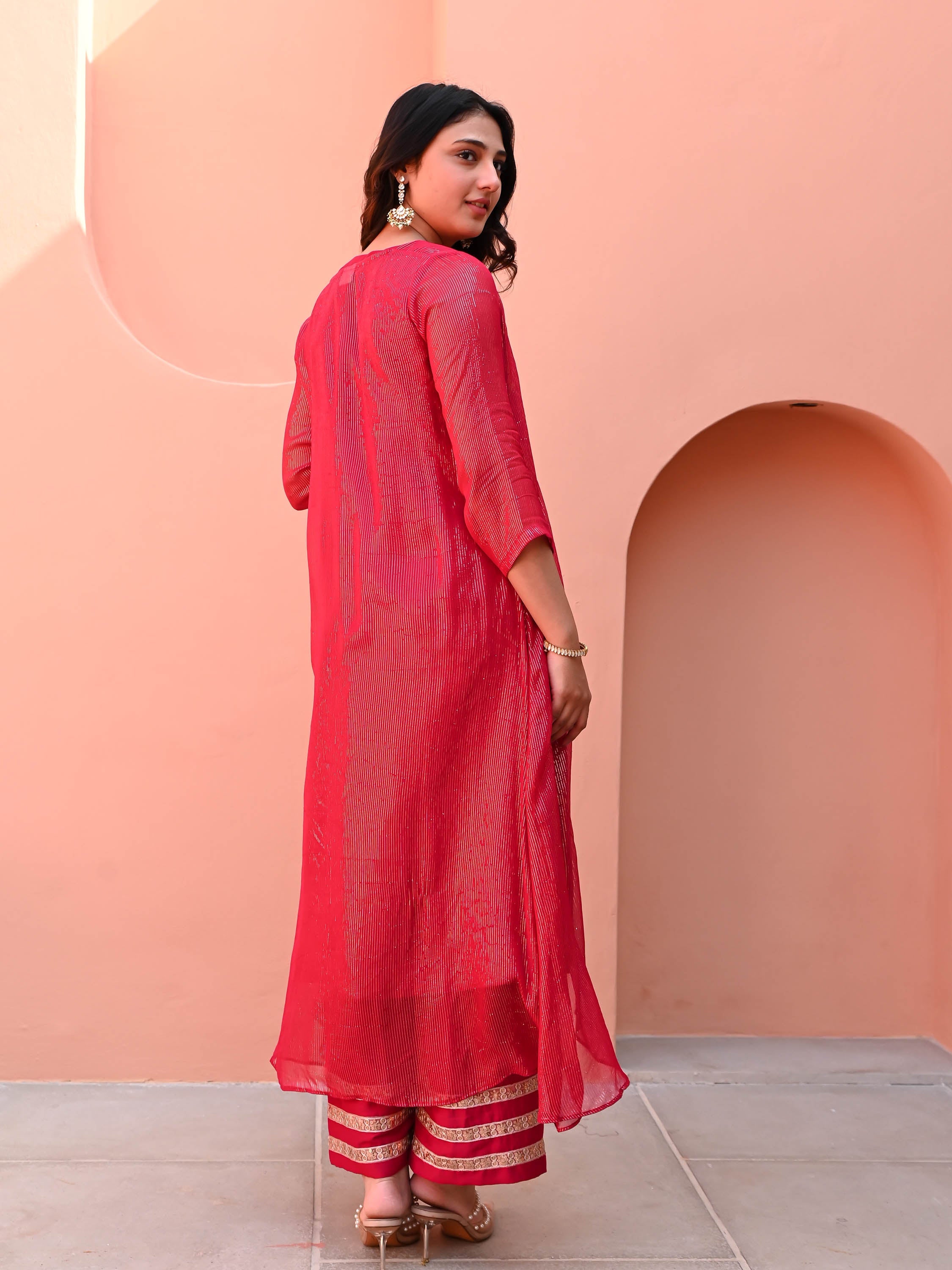 Salka Georgette Cape Kurta Set