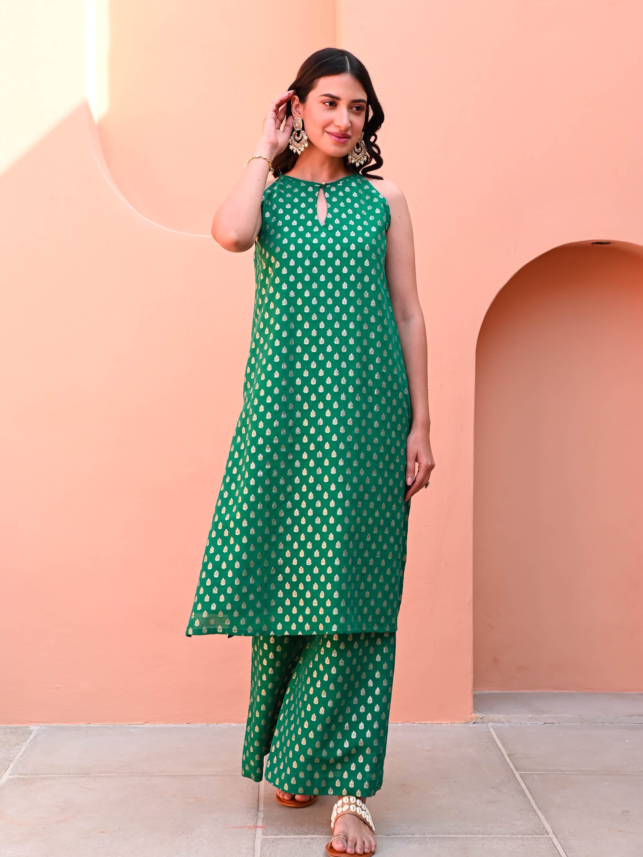 Lush Meadow Silk Kurta Set