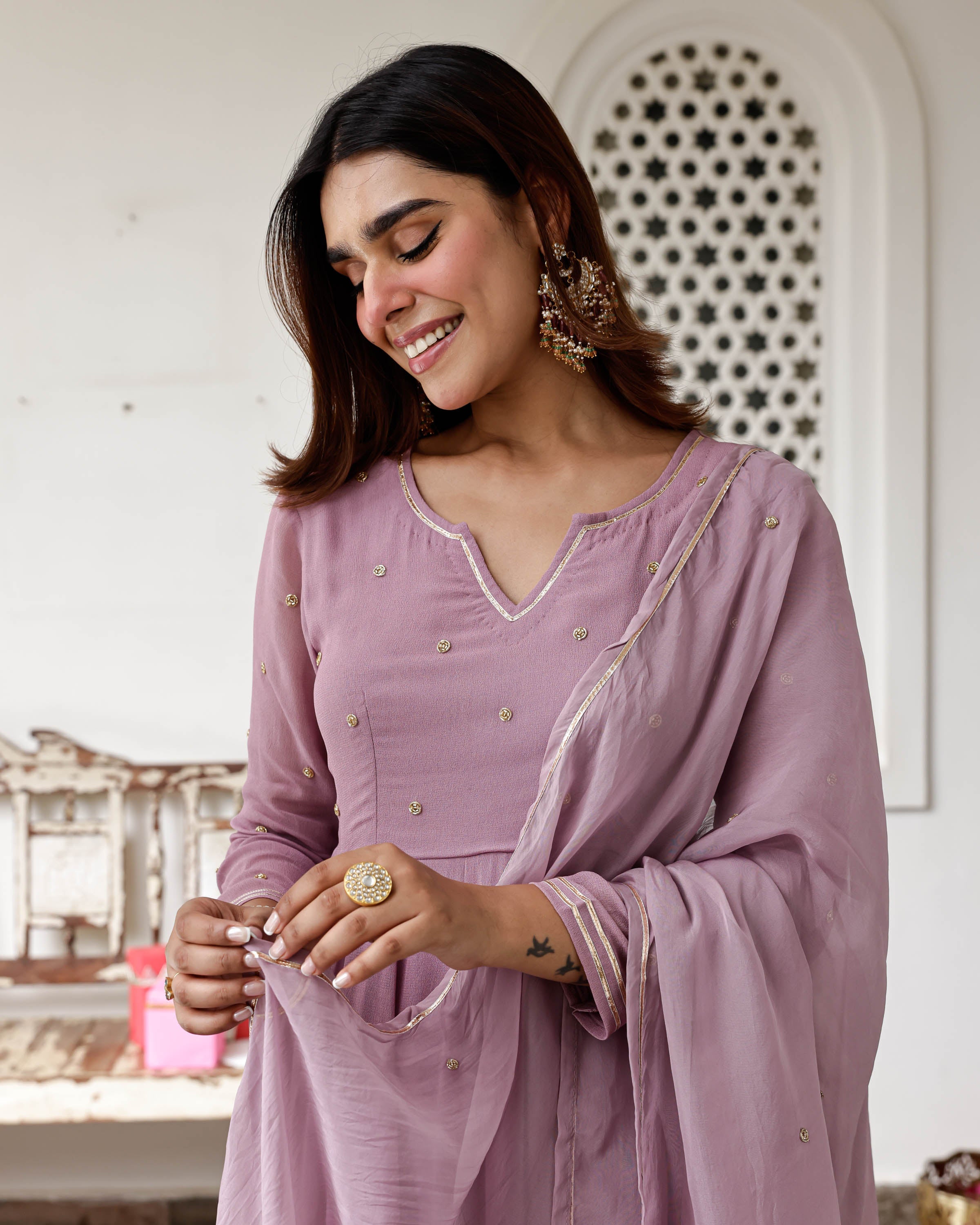 Avni Purple  Suit Set