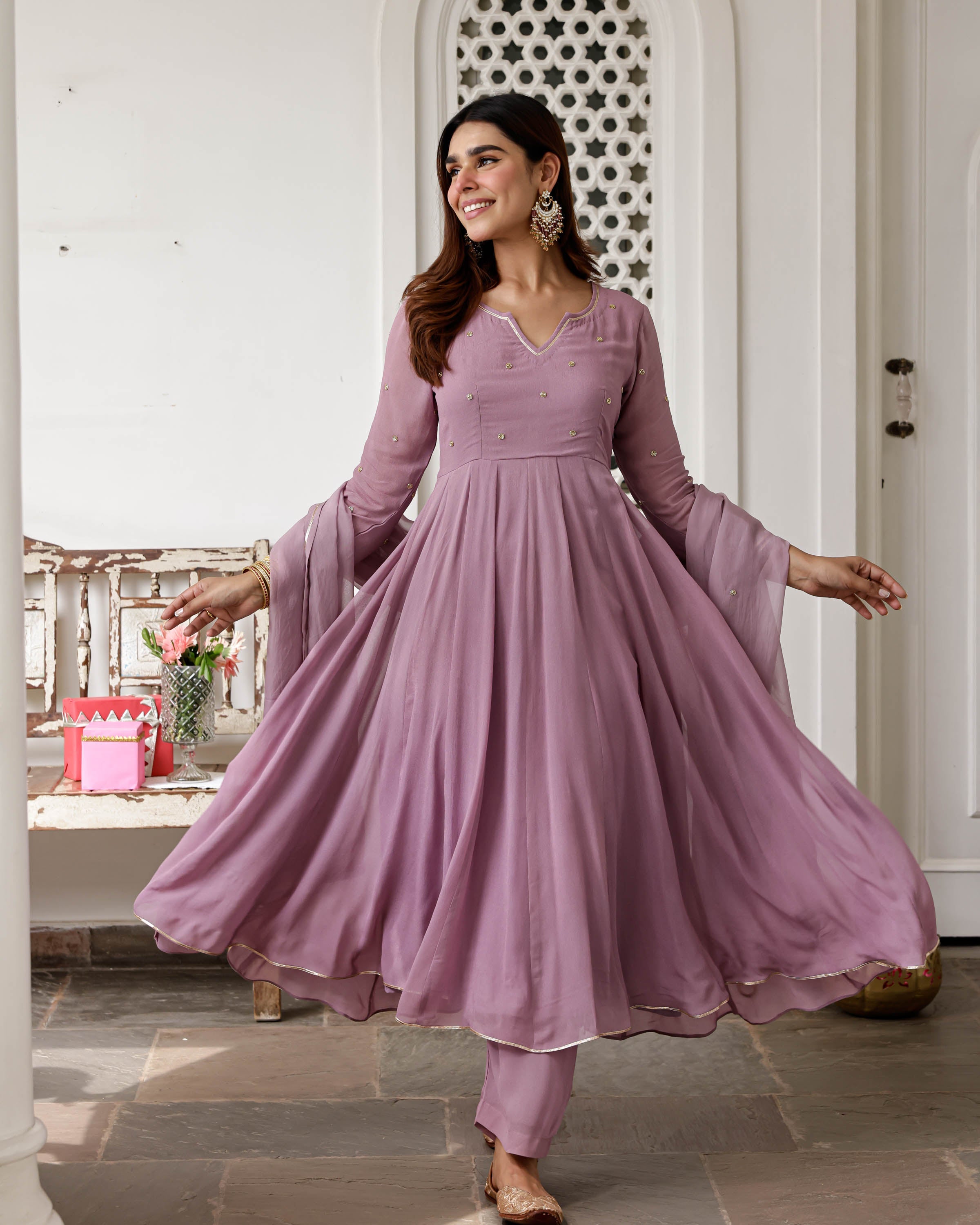 Avni Purple  Suit Set