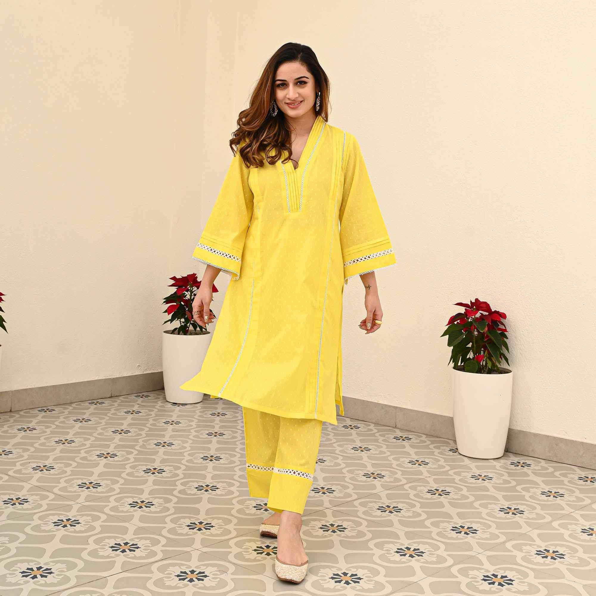 Bunaai Dandelion Cotton Dobby Coord Set