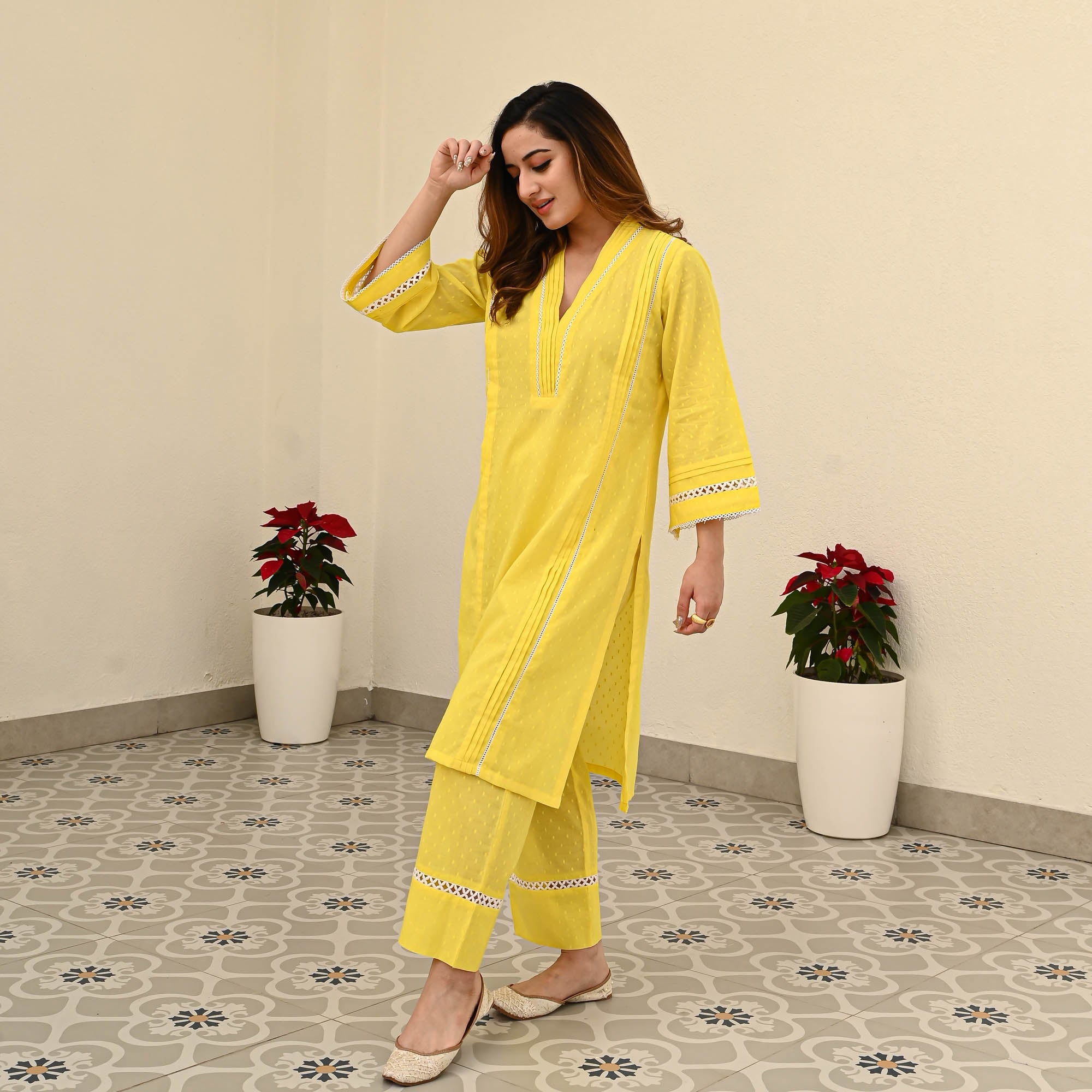 Bunaai Dandelion Cotton Dobby Coord Set