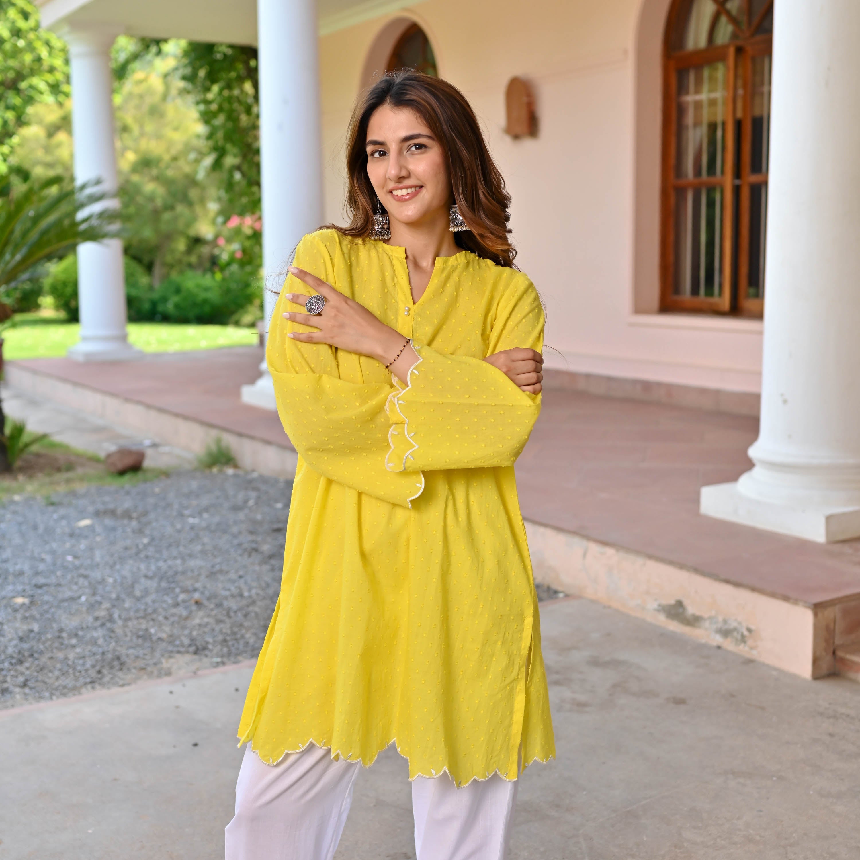 Kashish Yellow Kurta Set