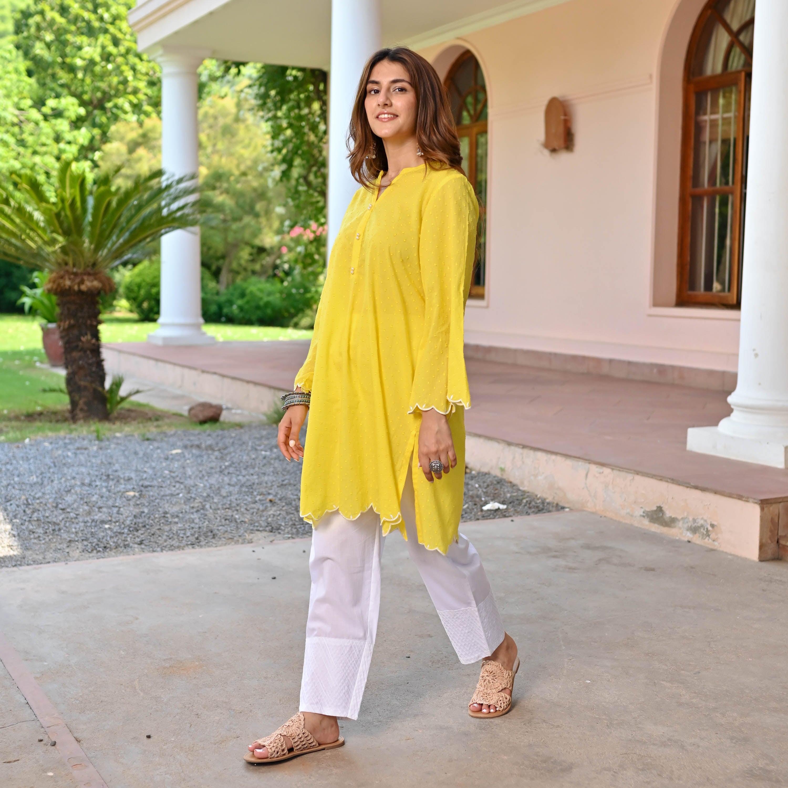 Kashish Yellow Kurta Set